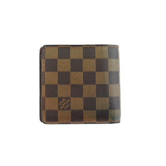 LOUIS VUITTON Marco Damier Ebene Canvas Leather Bifold Mens Wallet Spain - Picture 10 of 10